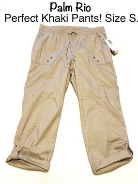 Palm Rio Khaki Capris Summer Casual Pants